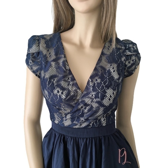 π
ΊCHI Chi London ModCloth Dress Taffeta Lace Satin Tulle Cocktail Special - Picture 4 of 13